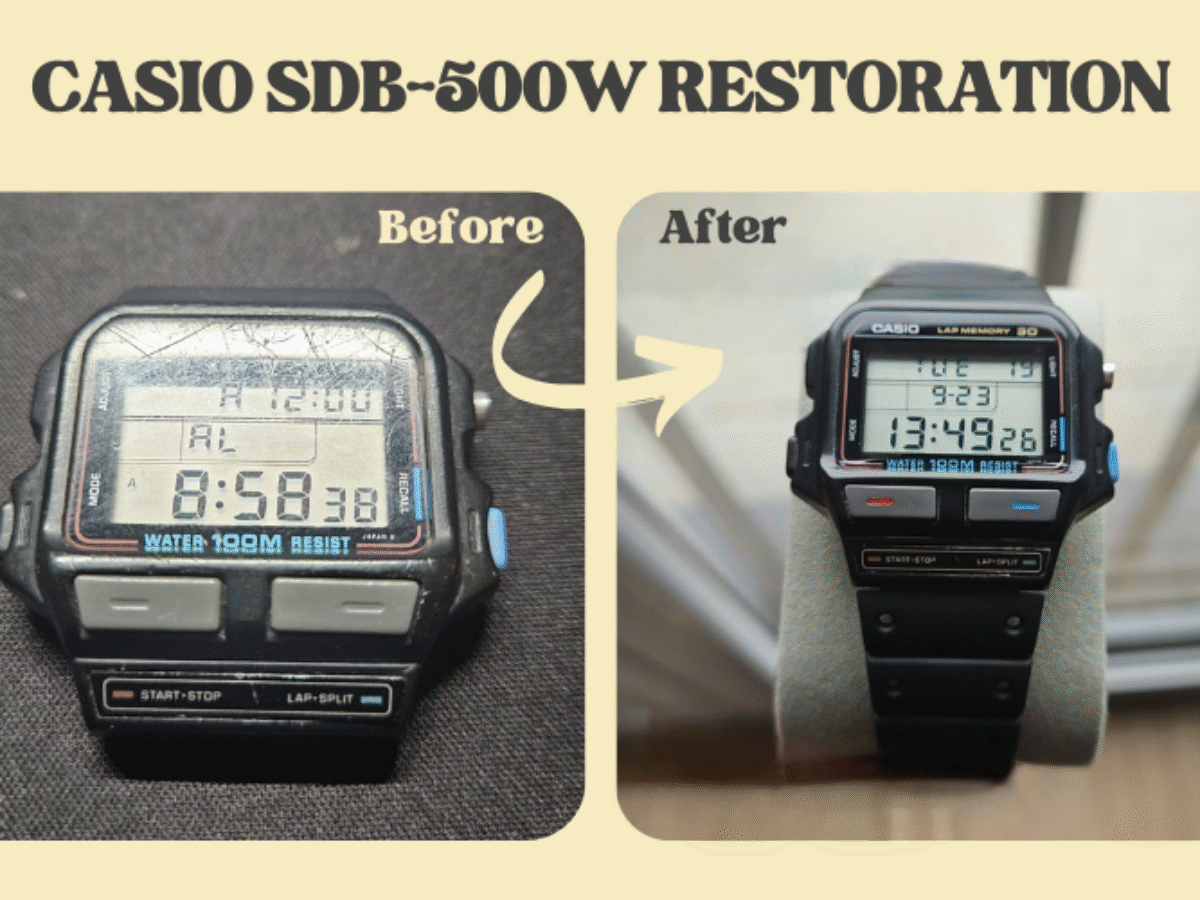 CASIO SDB-500W 稼働品 電池交換済 ヴィンテージ W61612 Casio SDB-500 - Restoration - casiorestore.com