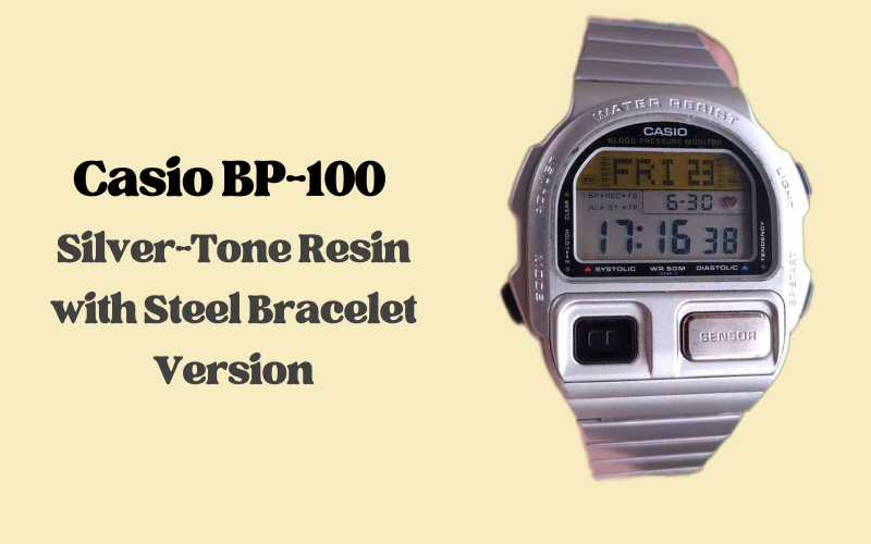 Casio BP-100 Silver Resin with Steel Bracelet