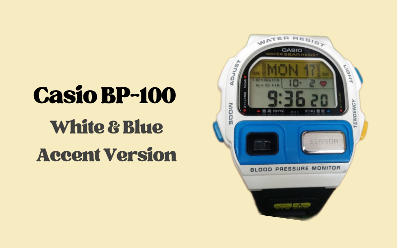 Casio BP-100 White & Blue Accent Version