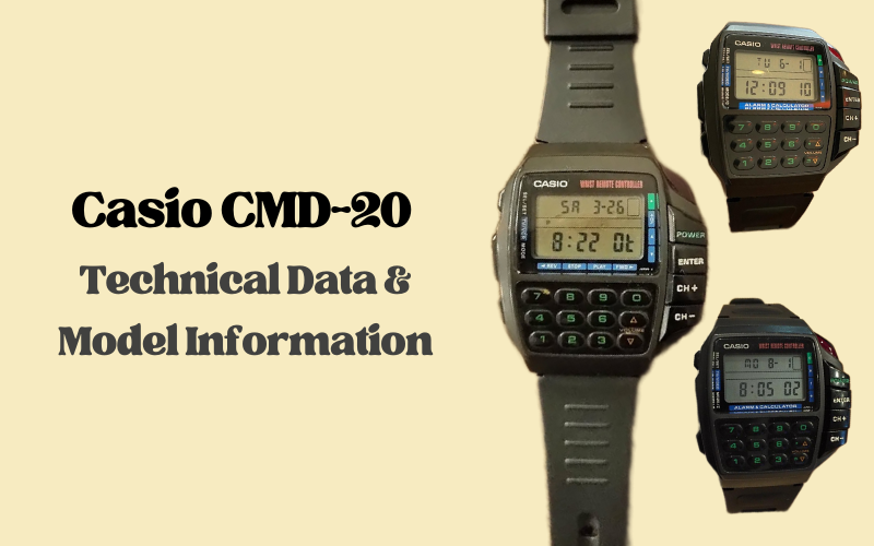 Casio CMD-20 – Technical Data & Model Information