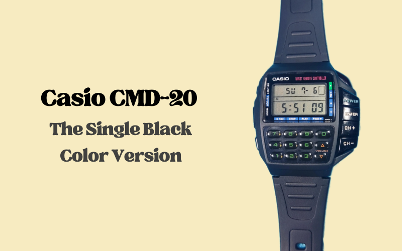 Casio CMD-20 black version – vintage remote controller wristwatch with calculator keypad