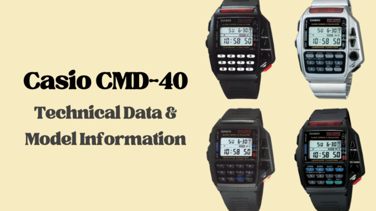 Casio CMD-40 – Technical Data & Model Information (Updated 