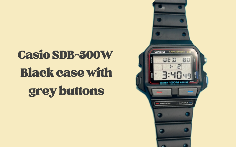 Casio SDB-500W black case with grey buttons, standard edition