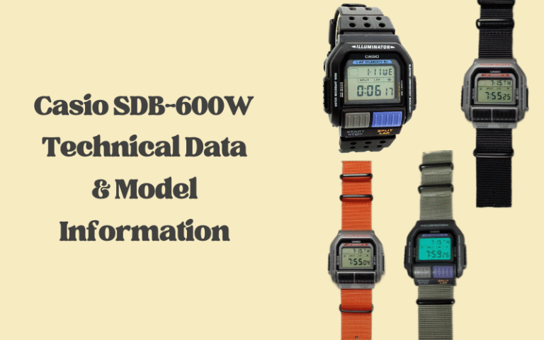 Casio SDB-600 – Technical Data & Model Information - casiorestore.com
