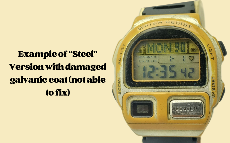 Casio BP-100 Steel Version with Damaged Coating