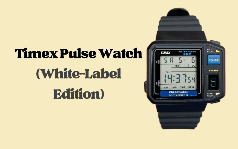 Timex Pulse Watch, white-label edition of Casio JP-100W.