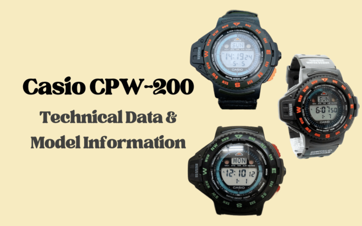 激レア稼動品CASIO CPW-200 デジタルコンパスOLD PROTREK Casio-CPW-200-Technical-Data-