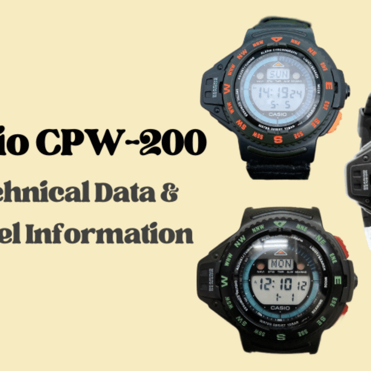 激レア稼動品CASIO CPW-200 デジタルコンパスOLD PROTREK Casio-CPW-200-Technical-Data-
