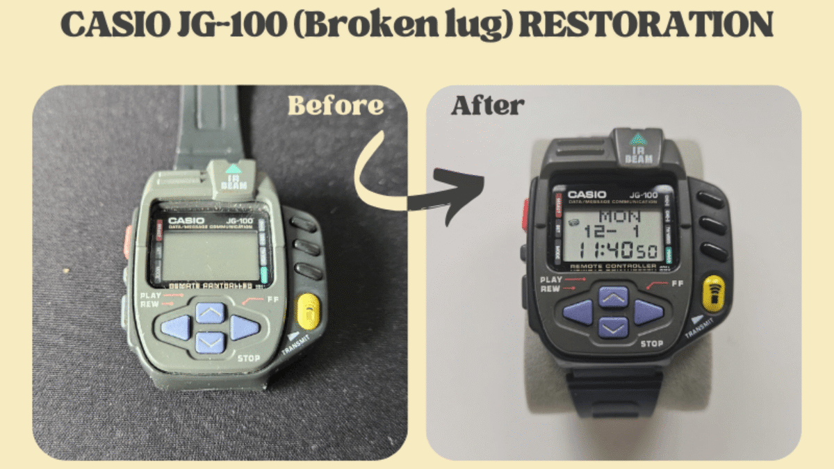 CASIO JG-100 ジャンク Casio JG100 Cyber Cross Vintage Watch 1994 Japan RARE #555 Fz175