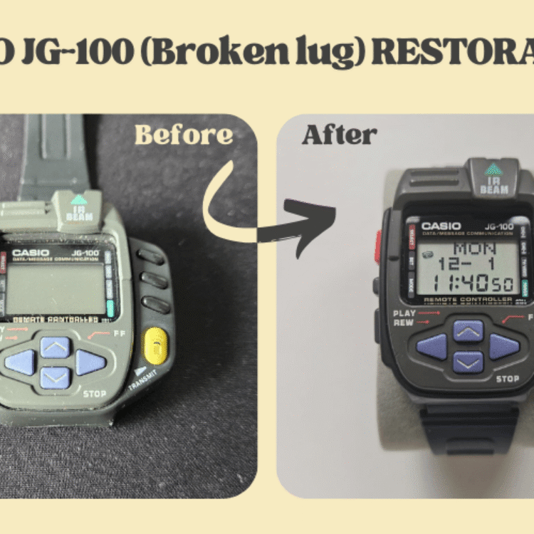 Casio JG-100 - Restoration (Broken Lug Reconstruction