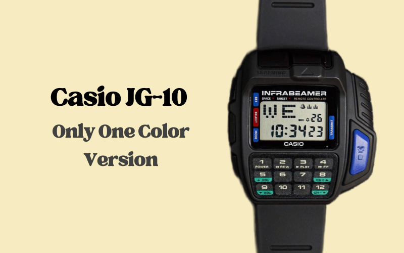 Casio JG-10 Infrabeamer watch in its only color version.