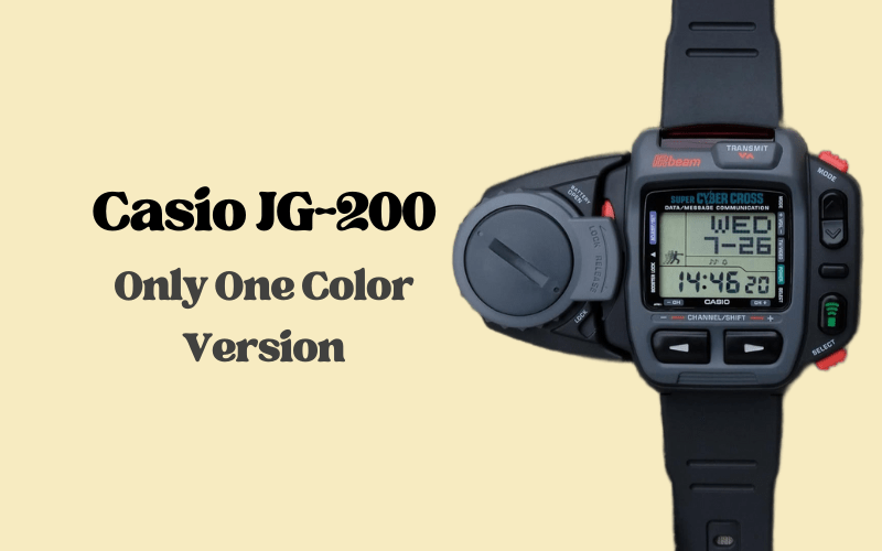 Casio JG-200 watch in its only available color version with sensor module.
