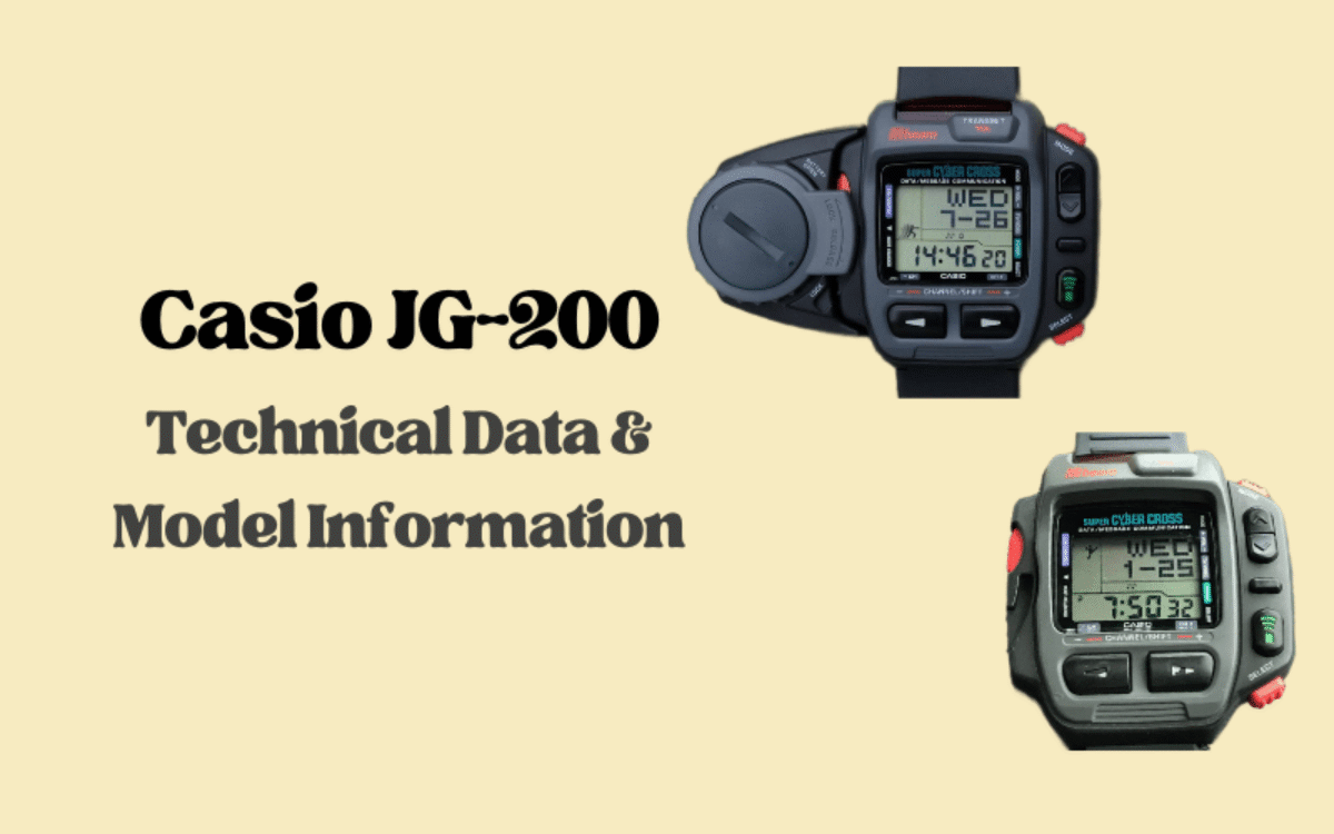 Casio JG-200 – Technical Data & Model Information - casiorestore.com