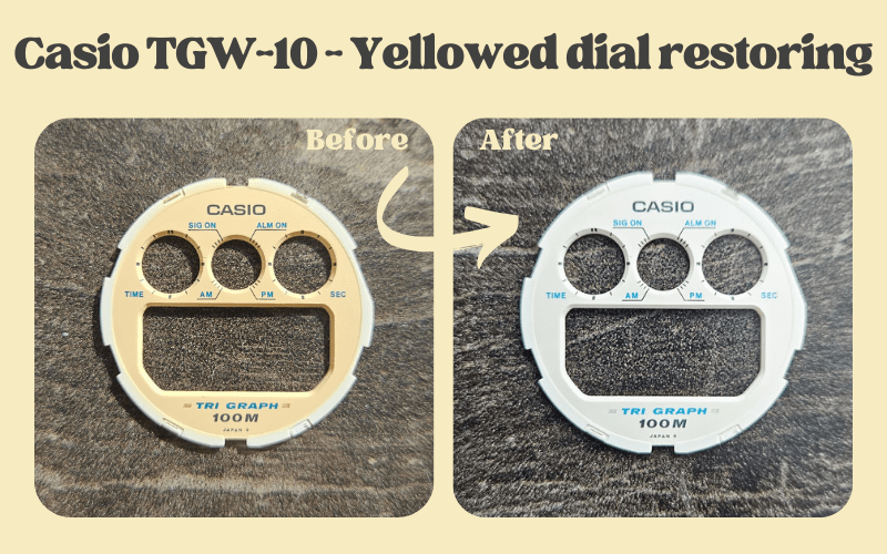 How to Restore a Yellowed Dial on a Casio TGW-10