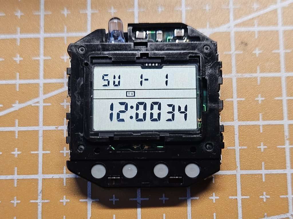 Casio CMD-30 circuit board module 1172 with newly resoldered replacement coil/inductor highlighted by white arrow